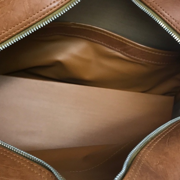 Unbranded Travel Tote Purse Silver Buckle Close and Luggage Tag made in Korea - Picture 14 of 16